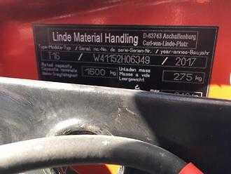 Heftruck gebruikt LINDE T16/1152 ELEKTRO NIEDERHUBWAGENDEICHSEL (11953630)
