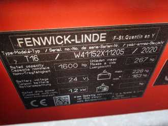 Heftruck gebruikt LINDE T16 ELEKTRO NIEDERHUBWAGENDEICHSEL (13013023)
