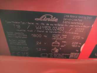 Heftruck gebruikt LINDE T18-1152 ELEKTRO NIEDERHUBWAGENDEICHSEL (13007410)