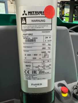 Heftruck gebruikt MITSUBISHI PBP16N2 DIESEL HOCHHUBWAGENDEICHSEL (13061286)