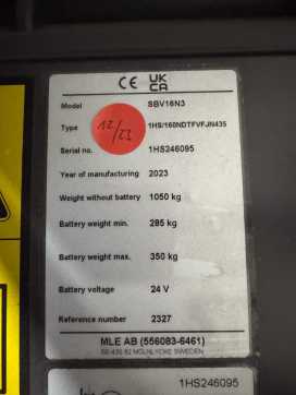 Heftruck gebruikt MITSUBISHI SBV16N3 - 1Std. - HH 4.350 mm - Neugerät ELEKTRO HOCHHUBWAGENDEICHSEL (12931816)