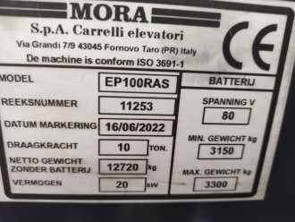 Heftruck gebruikt MORA EP100RAS ELEKTRO VIERRADFRONTSTAPLER (12734010)