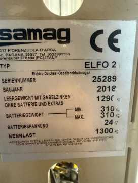 Heftruck gebruikt SAMAG ELFO 2 Baujahr 2018 Stunden 1414 Hubhöhe 6500 ELEKTRO SCHUBMASTSTAPLER (13050846)
