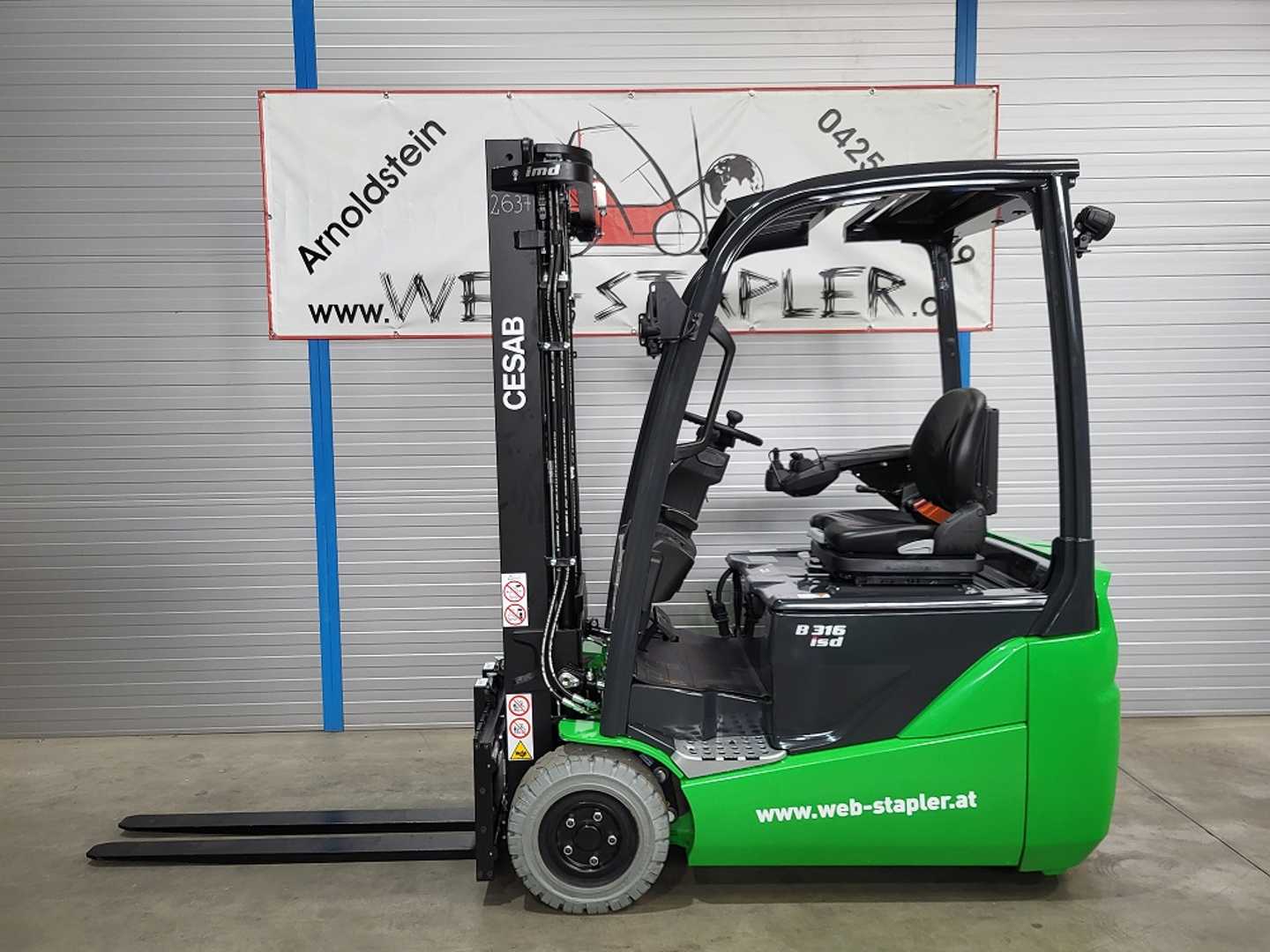 Used Forklift Cesab B316II 3 ratų šakinis krautuvas (Image 1) Used Forklift Cesab B316II 3 ratų šakinis krautuvas (Image 1)