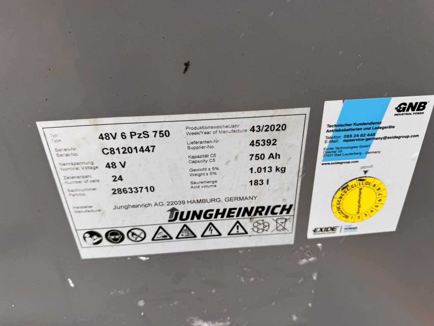 Used Forklift Jungheinrich EFG 218 Baujahr 2020 / Stunden 11273 HH 3100 3 ratų šakinis krautuvas (Image 8) Used Forklift Jungheinrich EFG 218 Baujahr 2020 / Stunden 11273 HH 3100 3 ratų šakinis krautuvas (Image 8)
