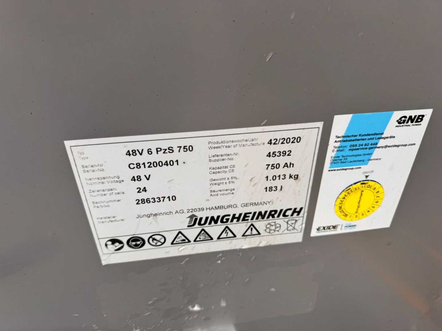 Used Forklift Jungheinrich EFG 218 Baujahr 2020 / Stunden 11827 HH 3100 3 ratų šakinis krautuvas (Image 7)