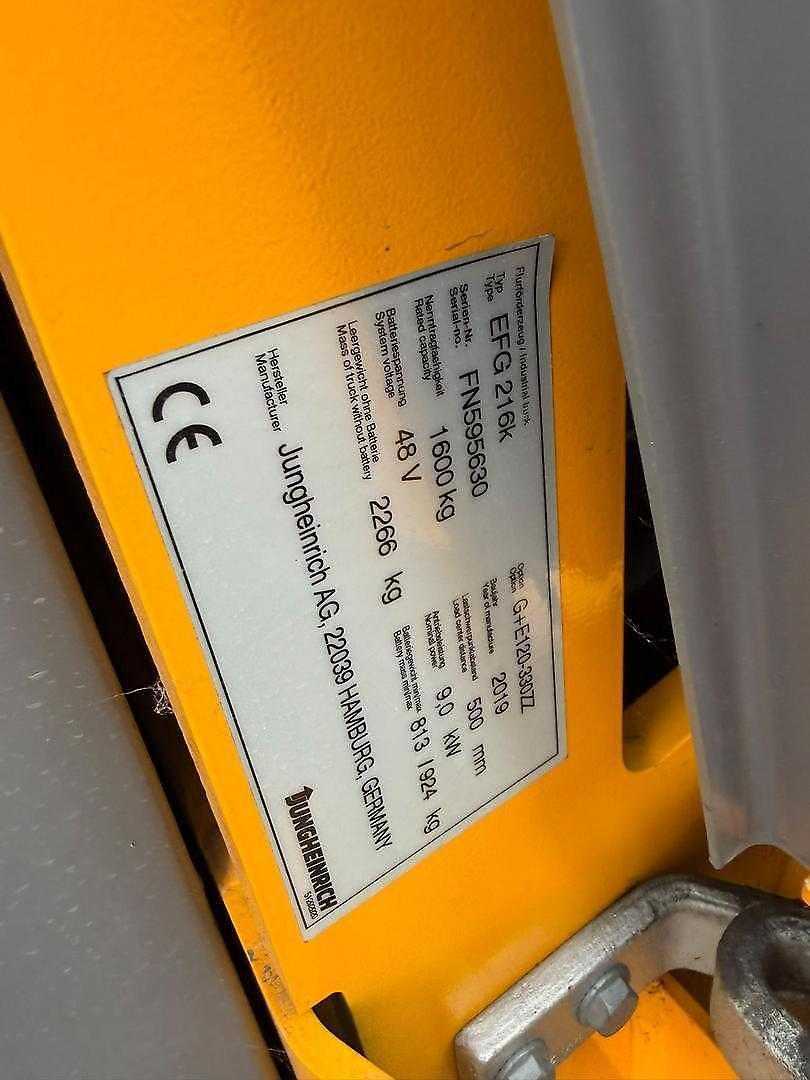 Used Forklift Jungheinrich EFG216k 3 ratų šakinis krautuvas (Image 9) Used Forklift Jungheinrich EFG216k 3 ratų šakinis krautuvas (Image 9)