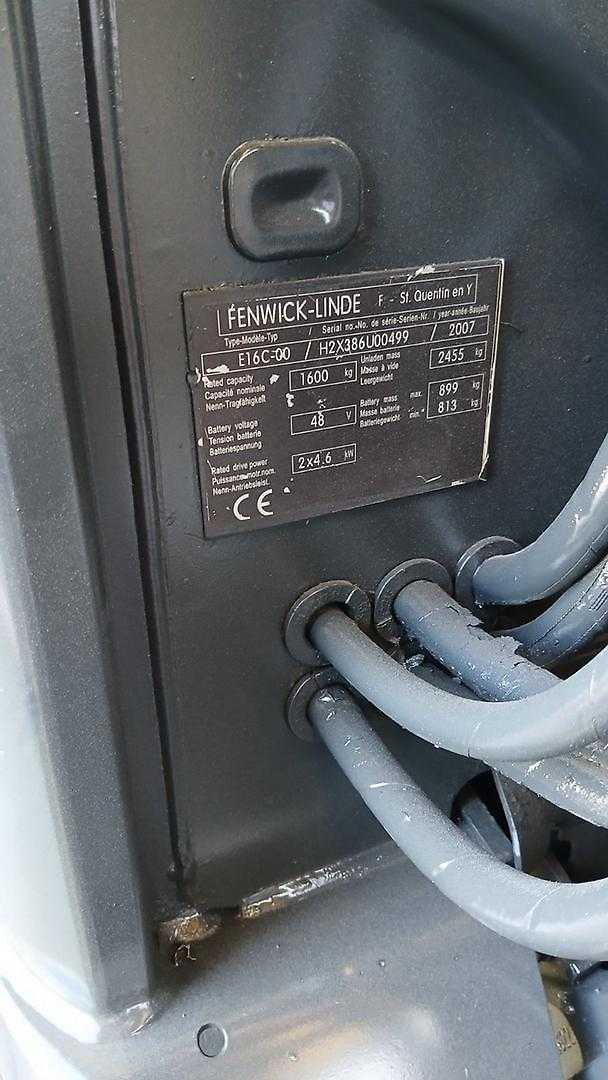 Used Forklift Linde E16C-00 3 ratų šakinis krautuvas (Image 4) Used Forklift Linde E16C-00 3 ratų šakinis krautuvas (Image 4)