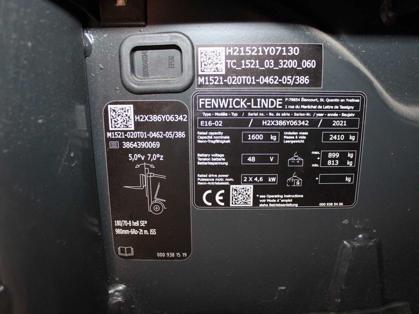 Used Forklift Linde E 16-02 386 3 ratų šakinis krautuvas (Image 5) Used Forklift Linde E 16-02 386 3 ratų šakinis krautuvas (Image 5)