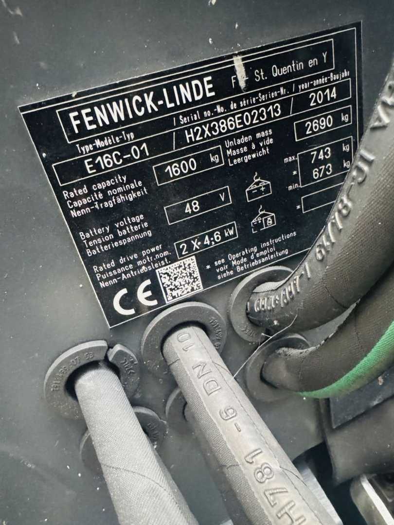 Used Forklift Linde E 16 C-01 Triplex Batterie Bj.22 3 ratų šakinis krautuvas (Image 5) Used Forklift Linde E 16 C-01 Triplex Batterie Bj.22 3 ratų šakinis krautuvas (Image 5)