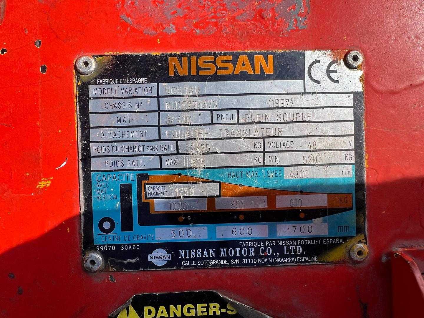 Used Forklift Nissan N01L13U - 4300mm 3 ratų šakinis krautuvas (Image 11) Used Forklift Nissan N01L13U - 4300mm 3 ratų šakinis krautuvas (Image 11)
