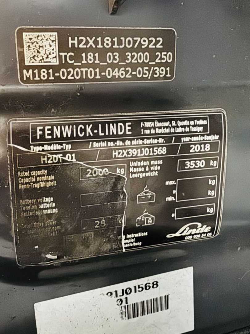 Used Forklift Linde H 20 T-01 EVO Triplex Kabine 4 ratų šakinis krautuvas (Image 6)