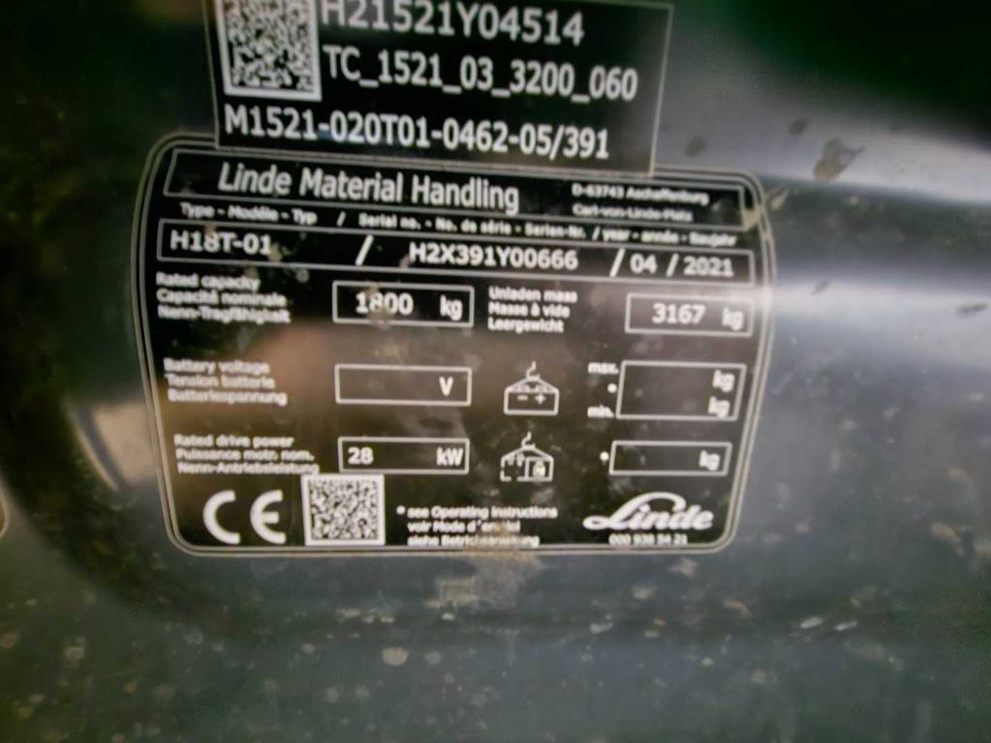 Used Forklift Linde H18T 4 ratų šakinis krautuvas (Image 10)