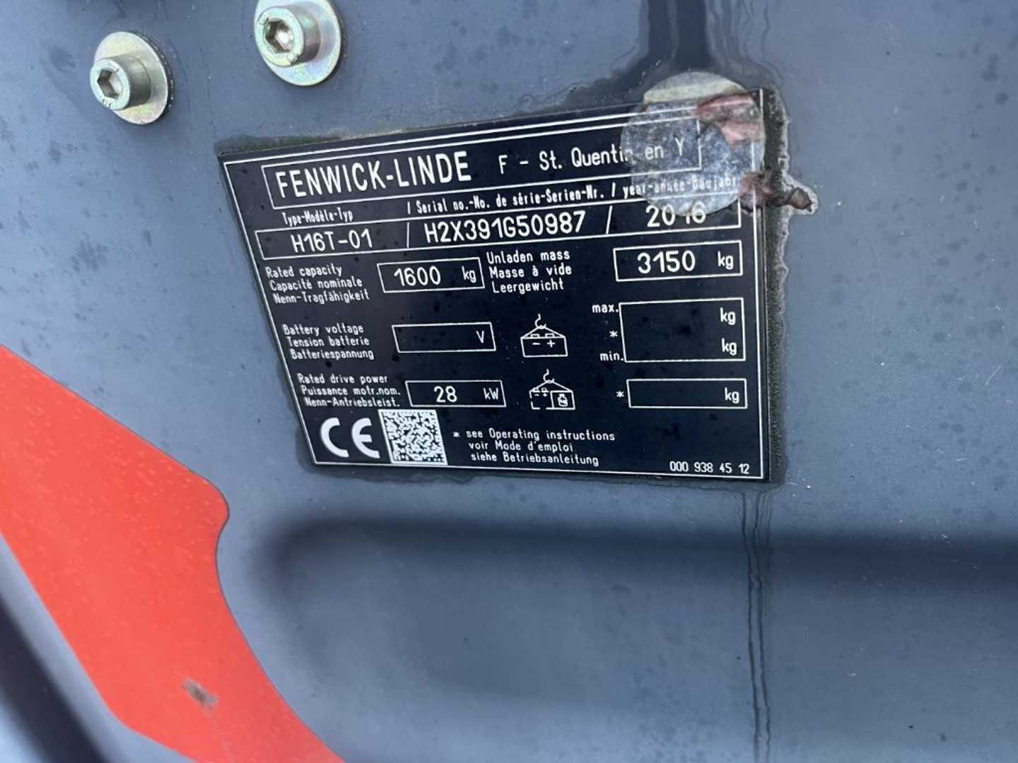 Used Forklift Linde H16T-01 4 ratų šakinis krautuvas (Image 4)