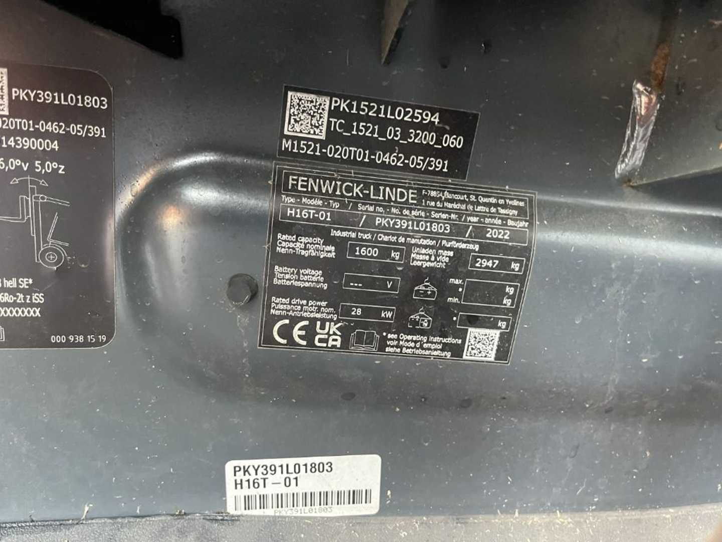 Used Forklift Linde H16T-01 4 ratų šakinis krautuvas (Image 4)