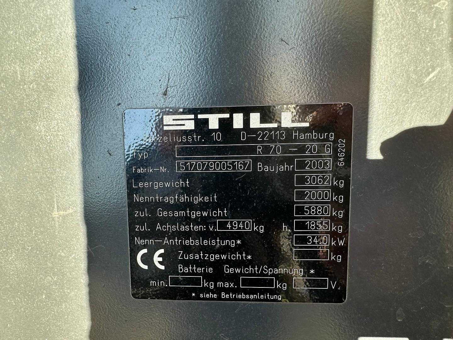 Used Forklift STILL R70-20T compact 4 ratų šakinis krautuvas (Image 6) Used Forklift STILL R70-20T compact 4 ratų šakinis krautuvas (Image 6)