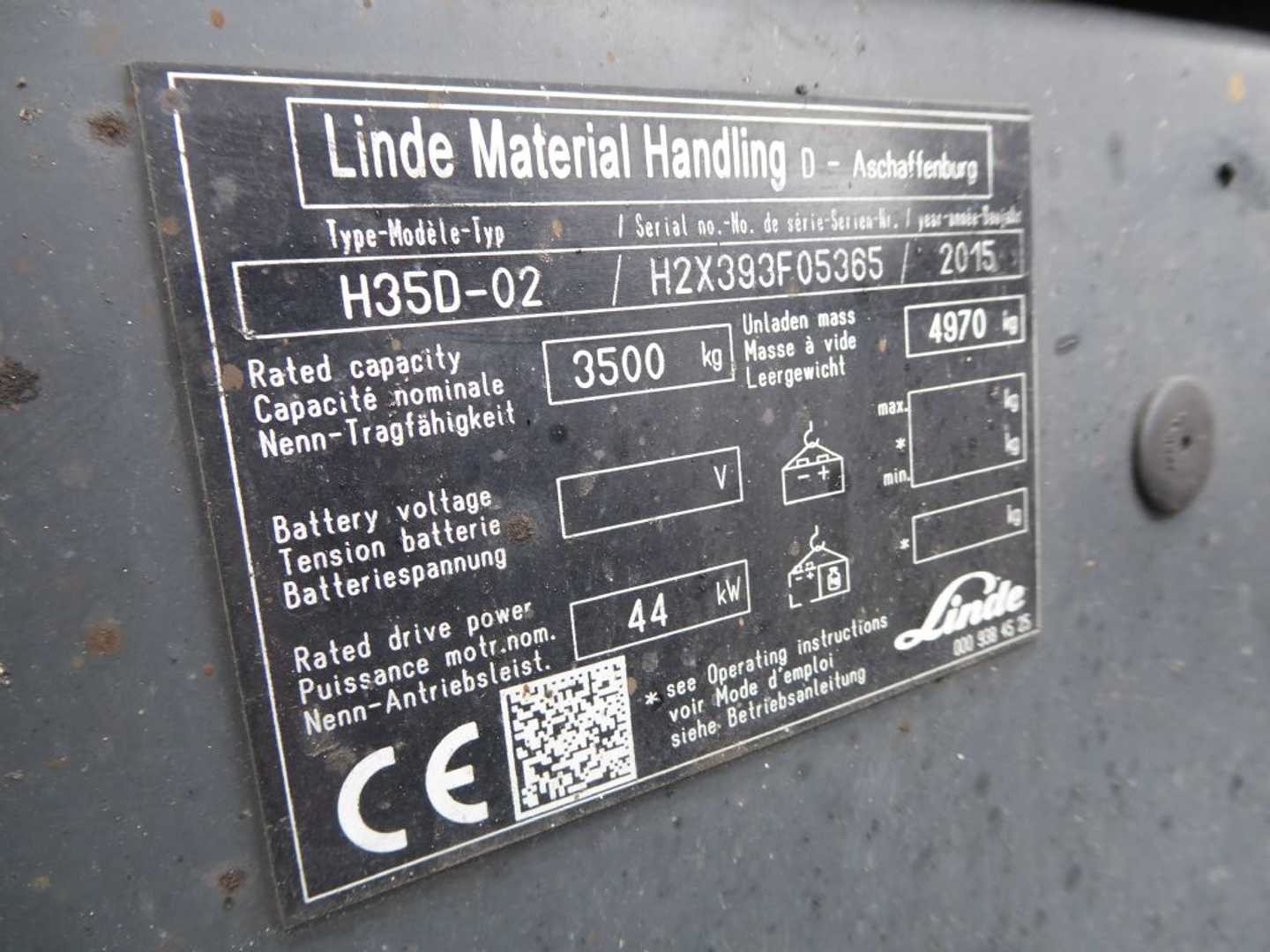Used Forklift Linde H35D-02 4 ratų šakinis krautuvas (Image 4) Used Forklift Linde H35D-02 4 ratų šakinis krautuvas (Image 4)