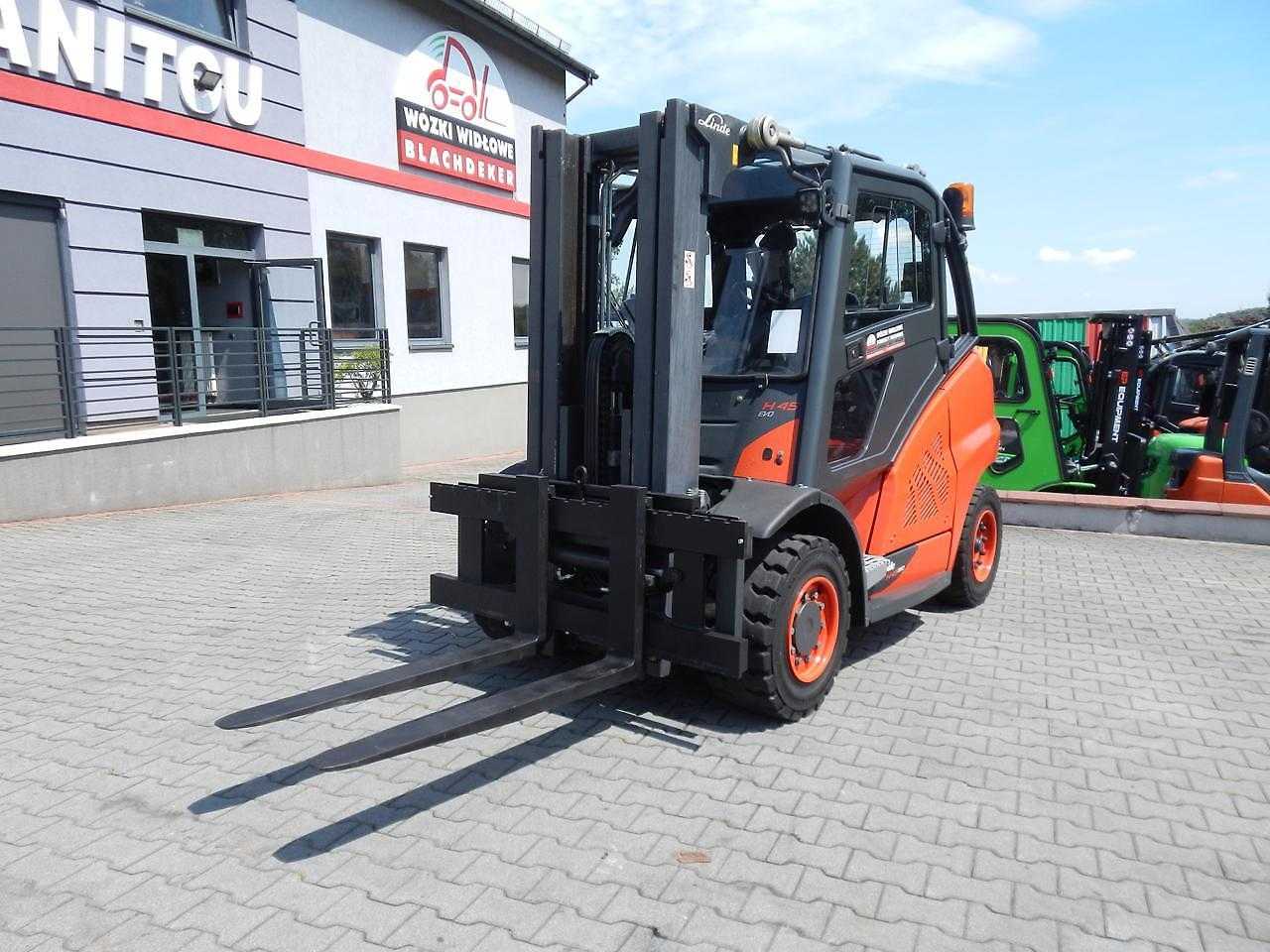 Used Forklift Linde H45D-02 Triplex , side shift 4 ratų šakinis krautuvas (Image 3) Used Forklift Linde H45D-02 Triplex , side shift 4 ratų šakinis krautuvas (Image 3)