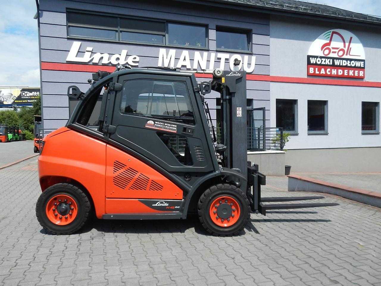 Used Forklift Linde H45D-02 Triplex , side shift 4 ratų šakinis krautuvas (Image 5) Used Forklift Linde H45D-02 Triplex , side shift 4 ratų šakinis krautuvas (Image 5)