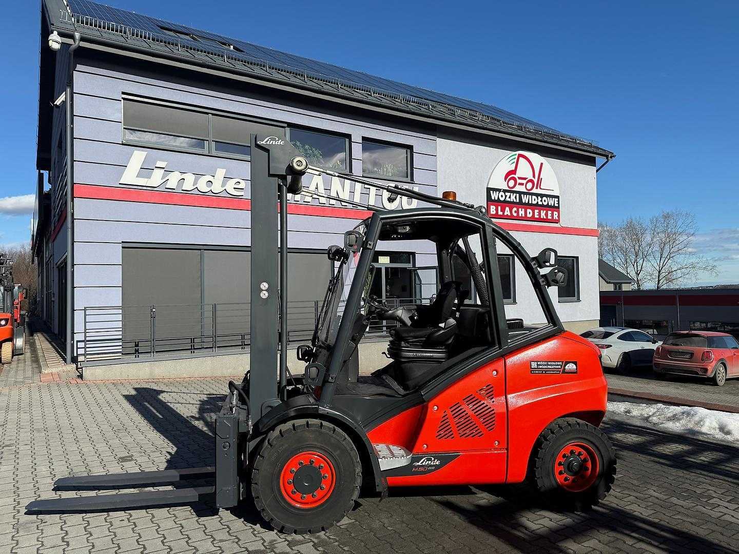 Used Forklift Linde H50D-02 Triplex, fork positioner, side shift, heated seat 4 ratų šakinis krautuvas (Image 1)