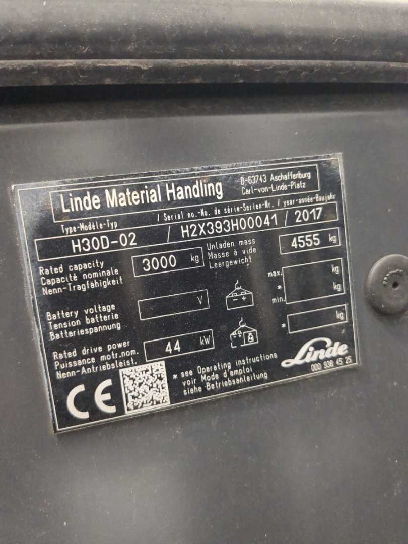 Used Forklift Linde H30D-393-02 4 ratų šakinis krautuvas (Image 6) Used Forklift Linde H30D-393-02 4 ratų šakinis krautuvas (Image 6)