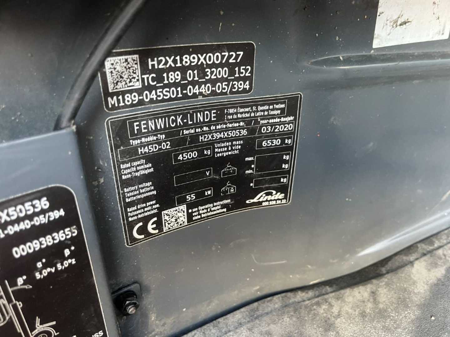 Used Forklift Linde H45D-02 4 ratų šakinis krautuvas (Image 4)