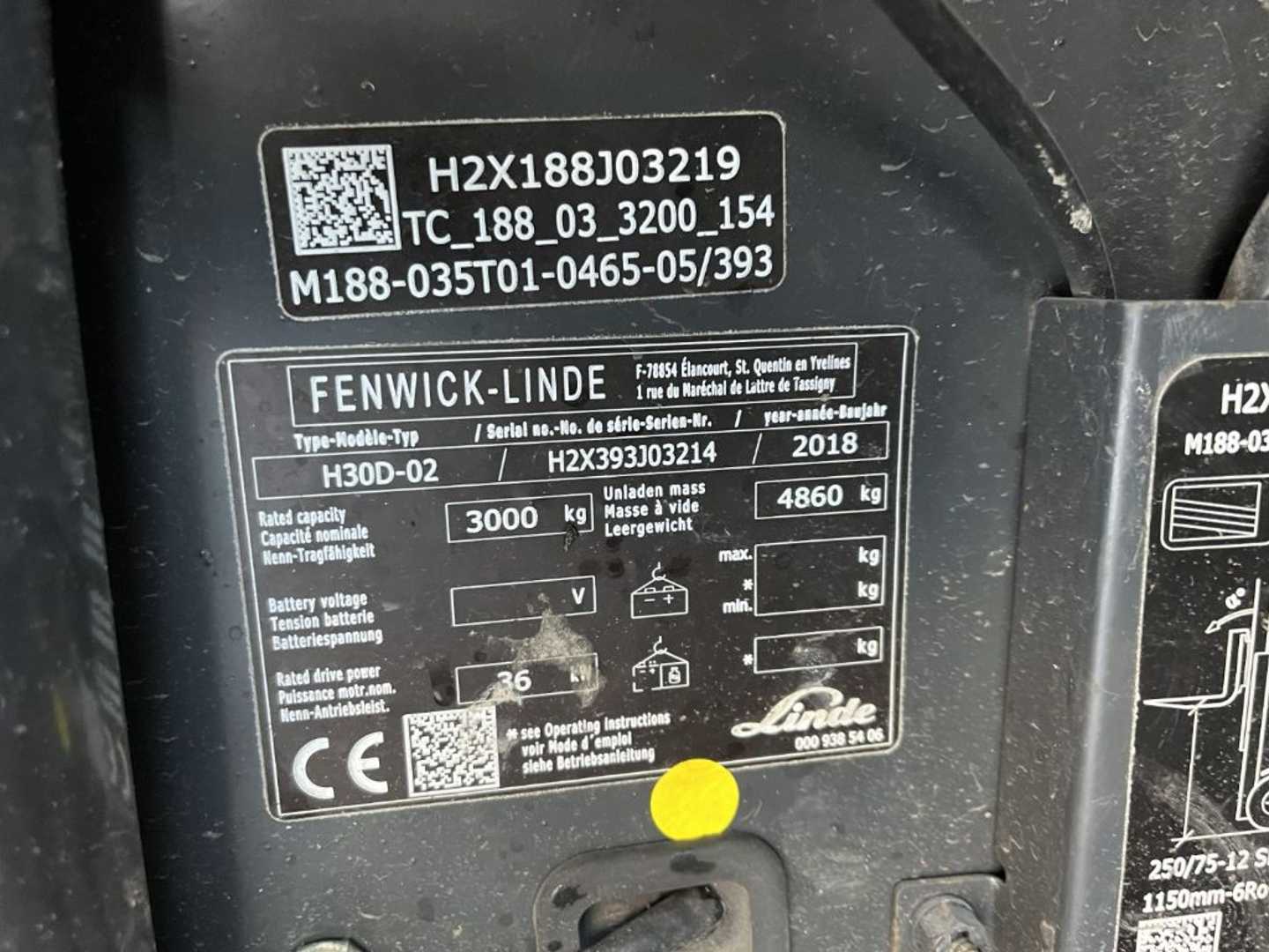 Used Forklift Linde H30D-02 4 ratų šakinis krautuvas (Image 4) Used Forklift Linde H30D-02 4 ratų šakinis krautuvas (Image 4)