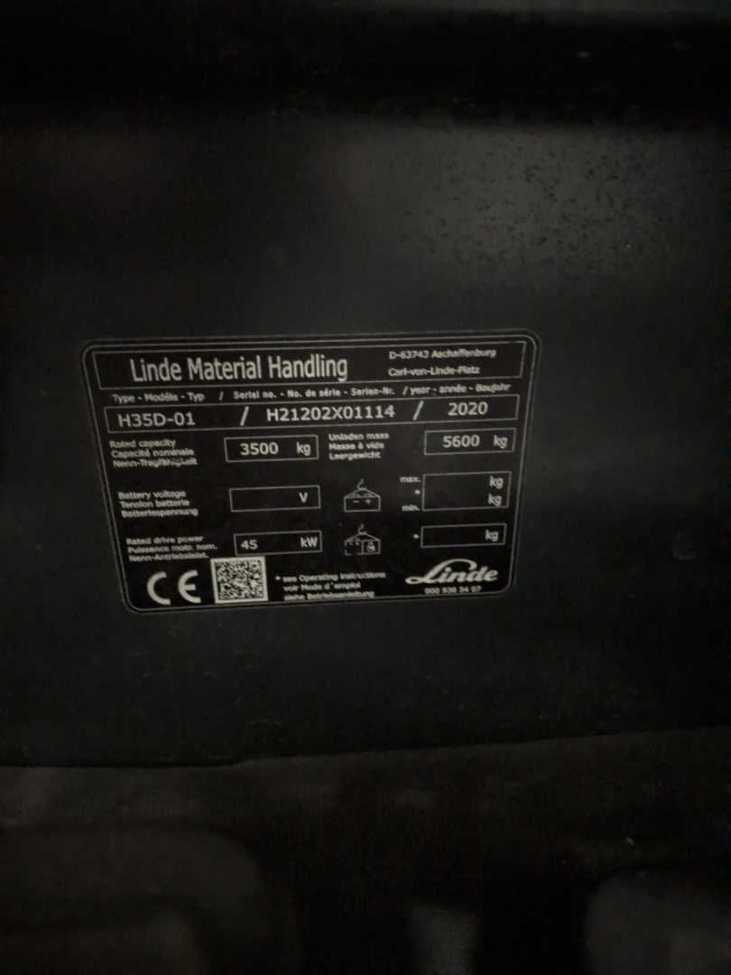 Used Forklift Linde H35D-1202-01 4 ratų šakinis krautuvas (Image 6) Used Forklift Linde H35D-1202-01 4 ratų šakinis krautuvas (Image 6)