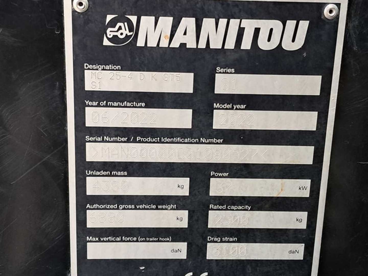 Used Forklift Manitou MC25-4 4 ratų šakinis krautuvas (Image 10)