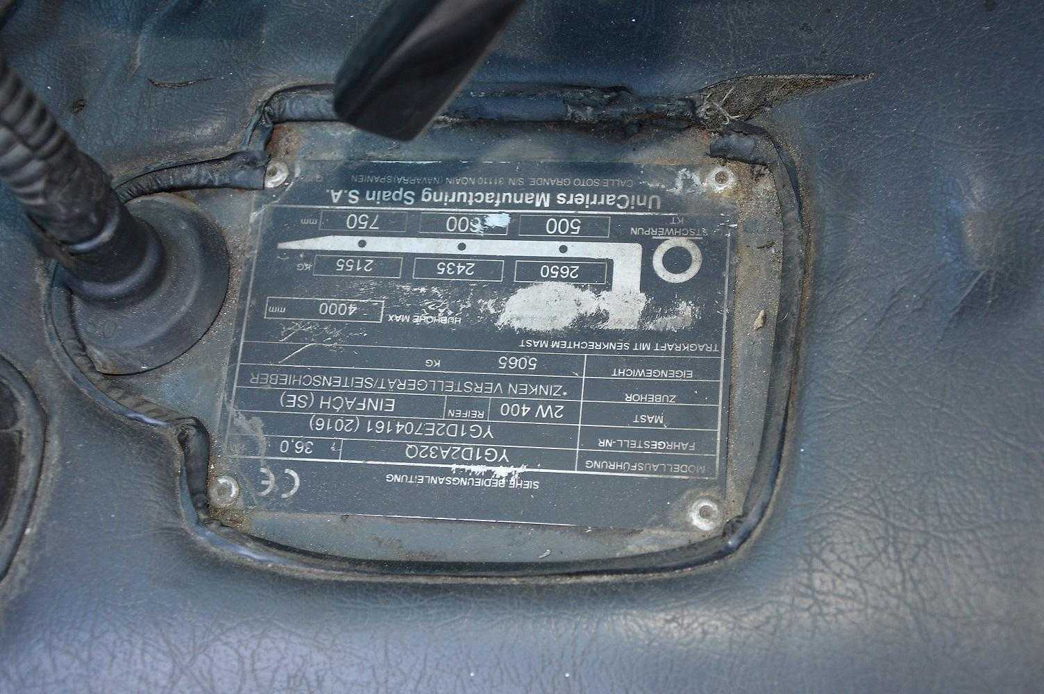 Used Forklift UniCarriers YG1D2A32Q 4 ratų šakinis krautuvas (Image 10) Used Forklift UniCarriers YG1D2A32Q 4 ratų šakinis krautuvas (Image 10)