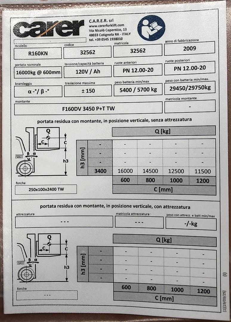 Used Forklift Carer R160KN 4 ratų šakinis krautuvas (Image 2) Used Forklift Carer R160KN 4 ratų šakinis krautuvas (Image 2)