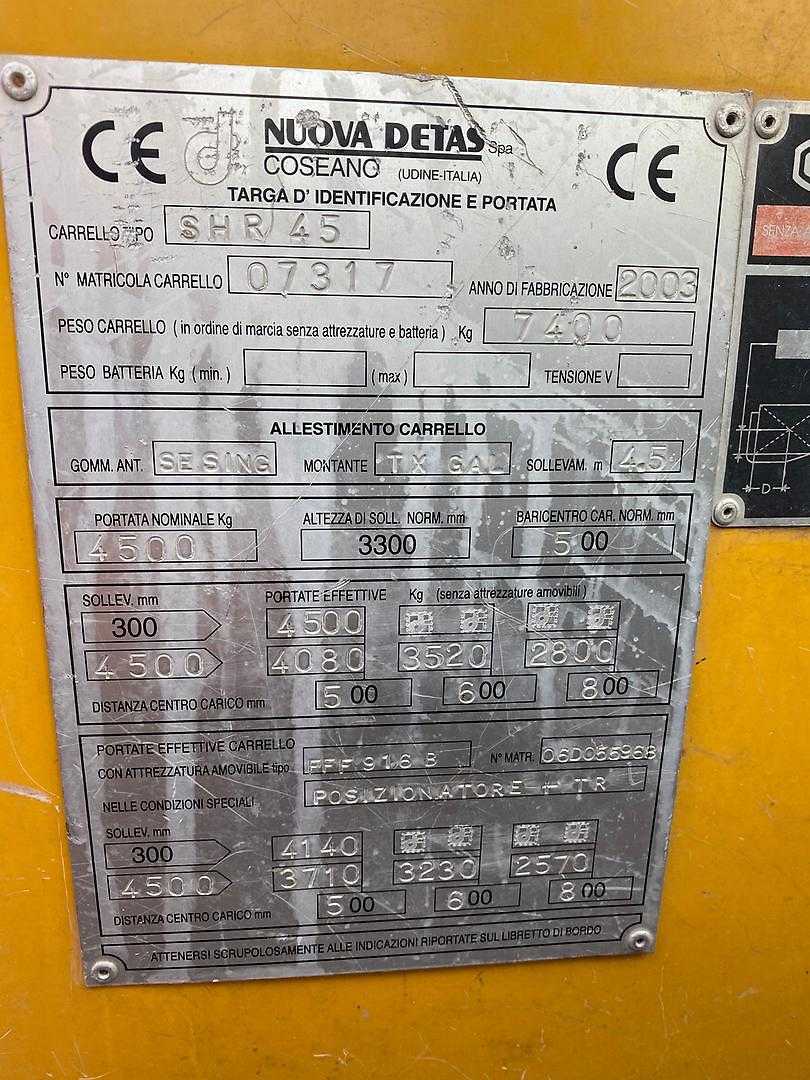 Used Forklift Detas SE432 4 ratų šakinis krautuvas (Image 4) Used Forklift Detas SE432 4 ratų šakinis krautuvas (Image 4)