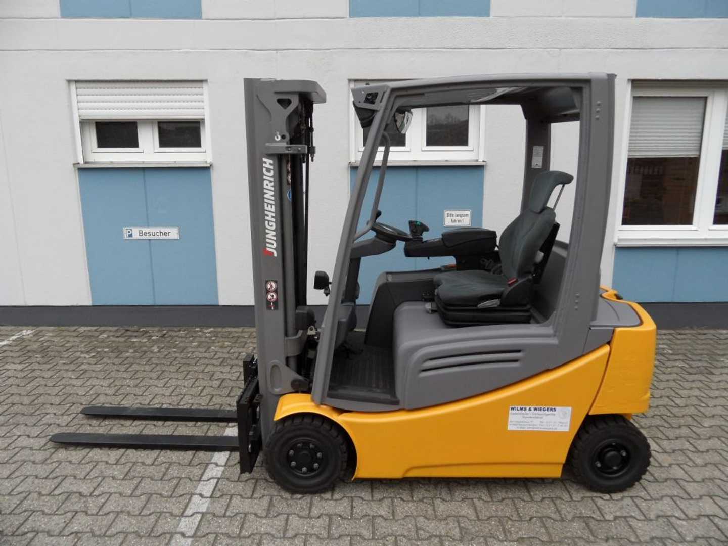 Used Forklift Jungheinrich EFG 316 - Triplex - NEUE Batterie! 4 ratų šakinis krautuvas (Image 1) Used Forklift Jungheinrich EFG 316 - Triplex - NEUE Batterie! 4 ratų šakinis krautuvas (Image 1)