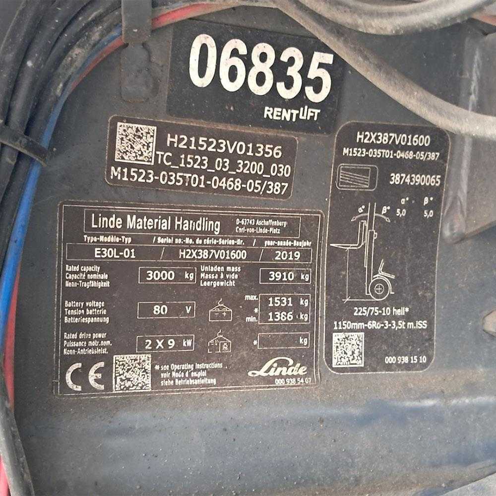 Used Forklift Linde E30L-387 4 ratų šakinis krautuvas (Image 4) Used Forklift Linde E30L-387 4 ratų šakinis krautuvas (Image 4)