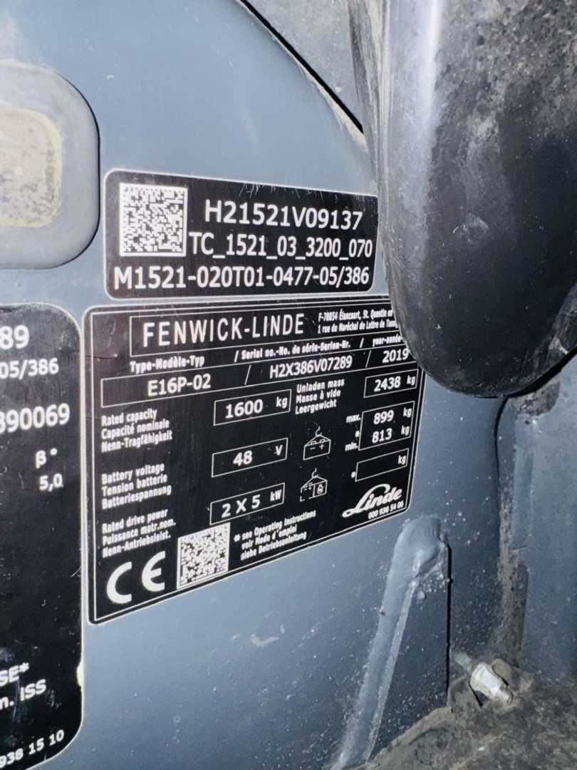 Used Forklift Linde E 16 P-02 EVO Triplex Kabine STVO 4 ratų šakinis krautuvas (Image 6)