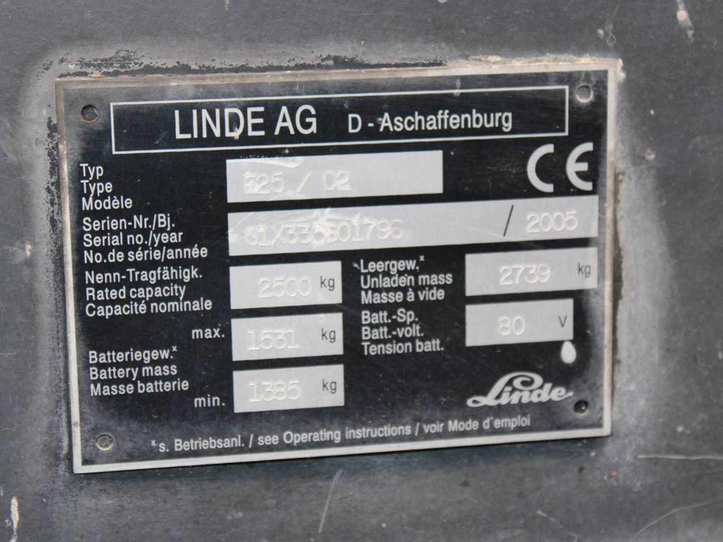 Used Forklift Linde E 25-02 336 4 ratų šakinis krautuvas (Image 5) Used Forklift Linde E 25-02 336 4 ratų šakinis krautuvas (Image 5)