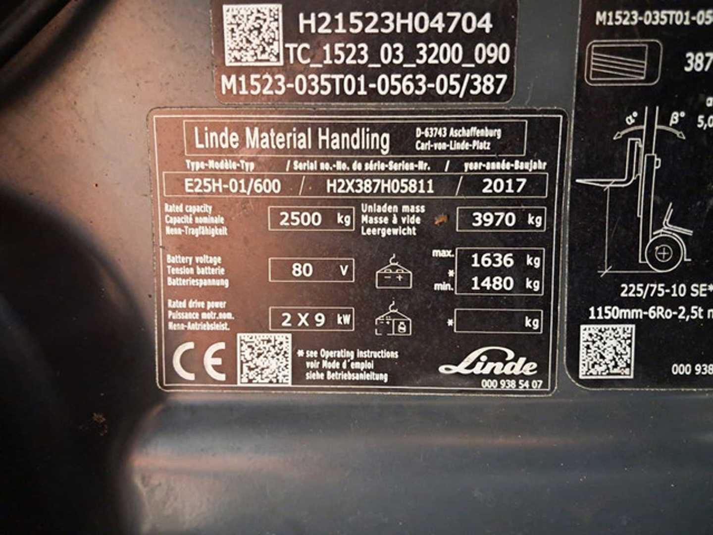 Used Forklift Linde E25H-01/600 4 ratų šakinis krautuvas (Image 10) Used Forklift Linde E25H-01/600 4 ratų šakinis krautuvas (Image 10)