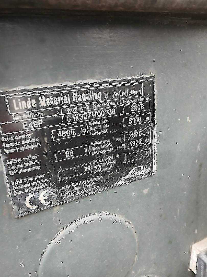 Used Forklift Linde E48 4 ratų šakinis krautuvas (Image 6) Used Forklift Linde E48 4 ratų šakinis krautuvas (Image 6)