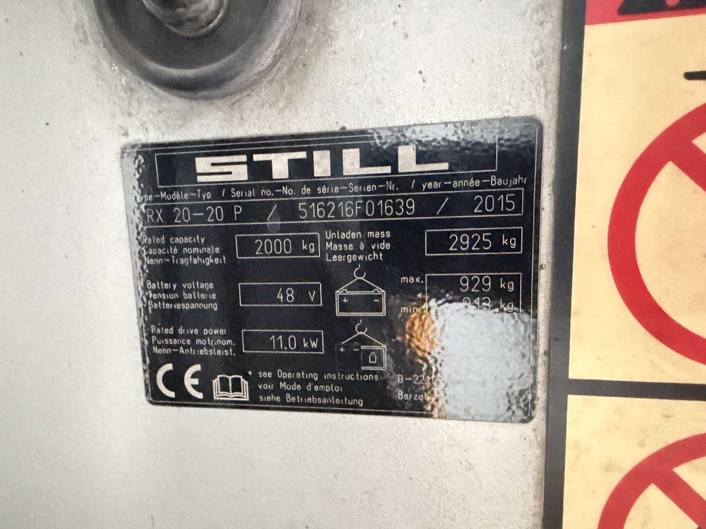 Used Forklift STILL RX 20-20 P 4 ratų šakinis krautuvas (Image 6)