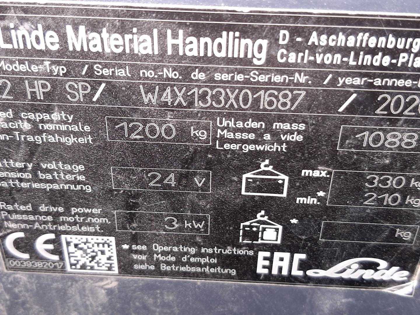 Used Forklift Linde D12HPSP Aukštas vežimėlis (rankinis / elektrinis kėlimas) (Image 4) Used Forklift Linde D12HPSP Aukštas vežimėlis (rankinis / elektrinis kėlimas) (Image 4)