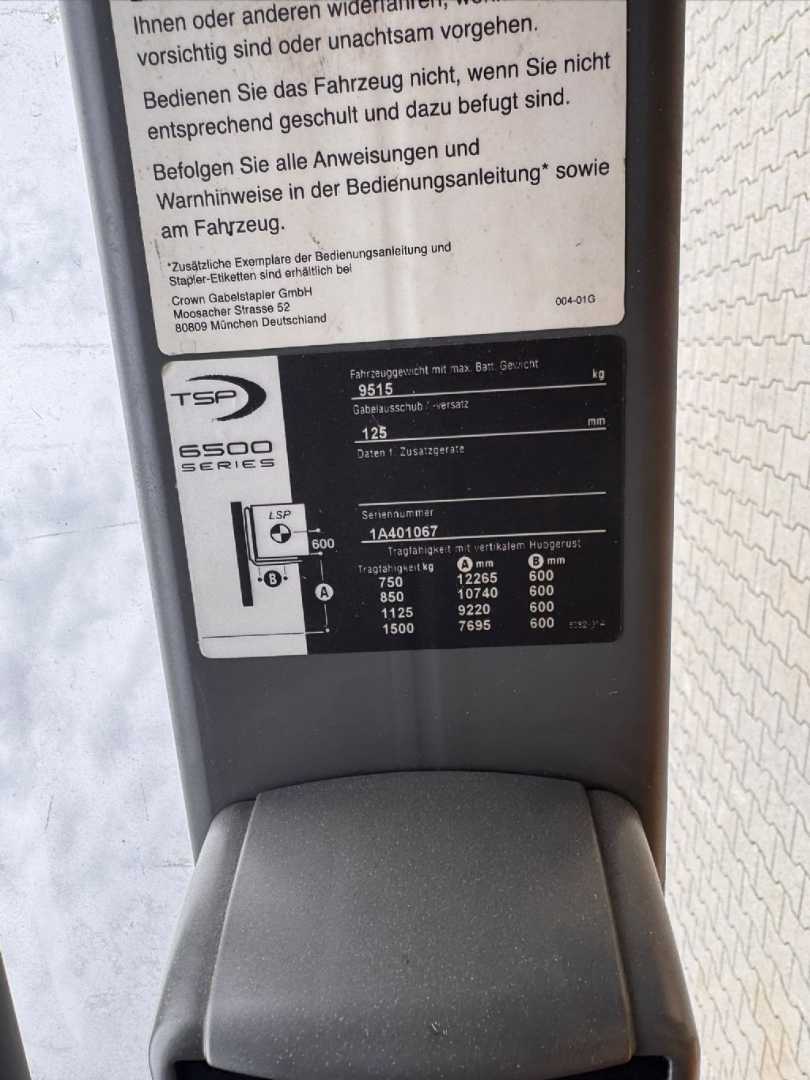 Used Forklift Crown TSP 6500 Baujahr 2013 / Hubhöhe 12,26M Aukšto kėlimo krautuvas (> 6 m) (Image 2) Used Forklift Crown TSP 6500 Baujahr 2013 / Hubhöhe 12,26M Aukšto kėlimo krautuvas (> 6 m) (Image 2)