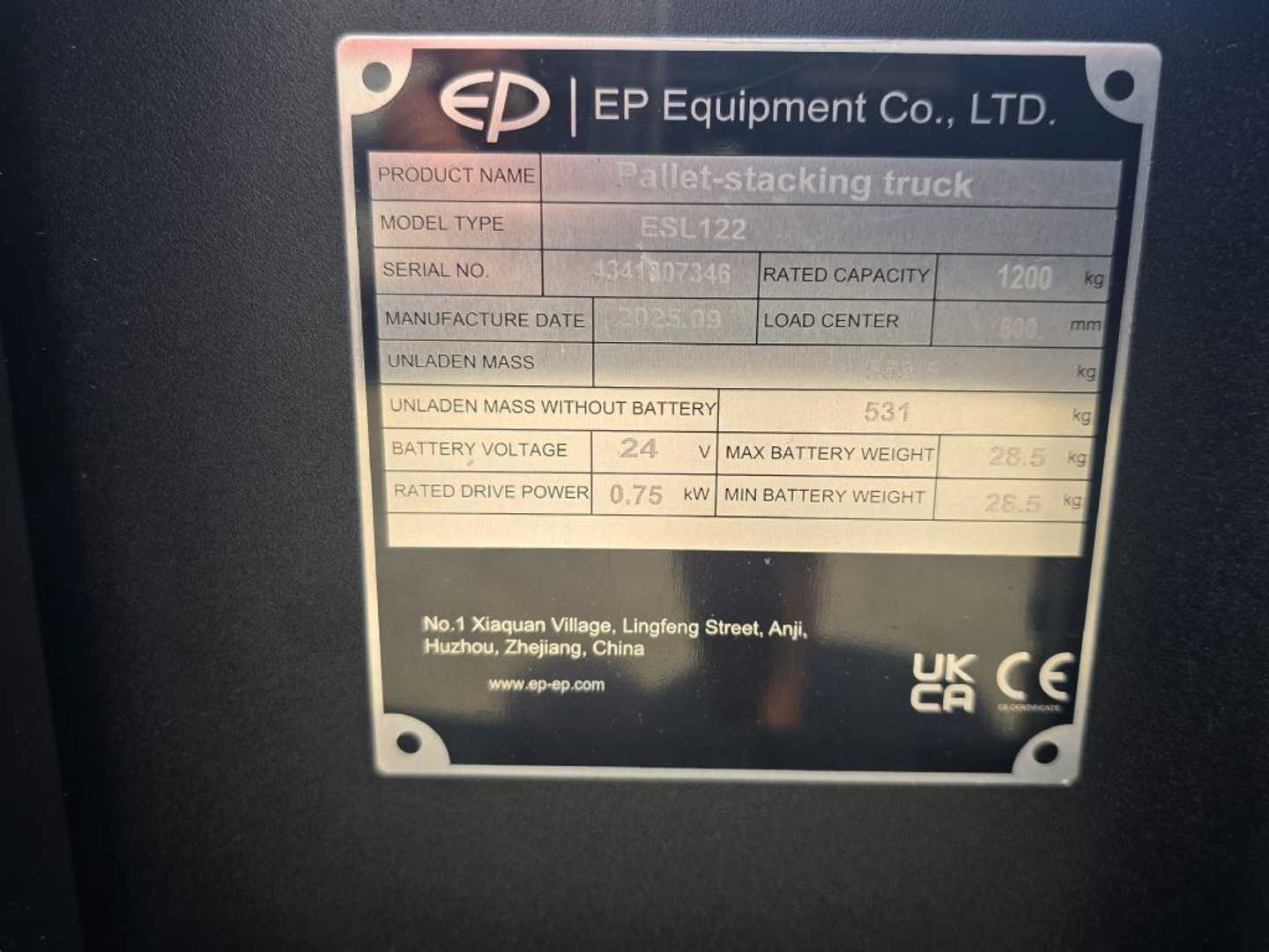 Used Forklift EP ESL 122 Aukšto kėlimo krautuvas su grąžulu (Image 5) Used Forklift EP ESL 122 Aukšto kėlimo krautuvas su grąžulu (Image 5)