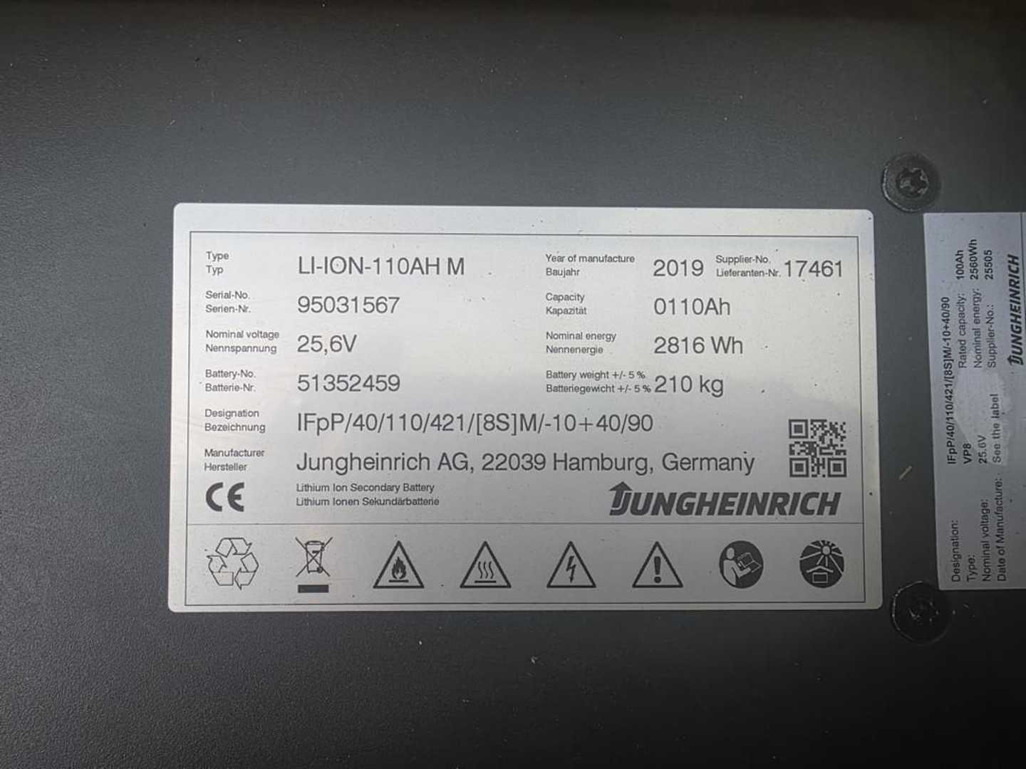 Used Forklift Jungheinrich EJD120Li Aukšto kėlimo krautuvas su grąžulu (Image 10)