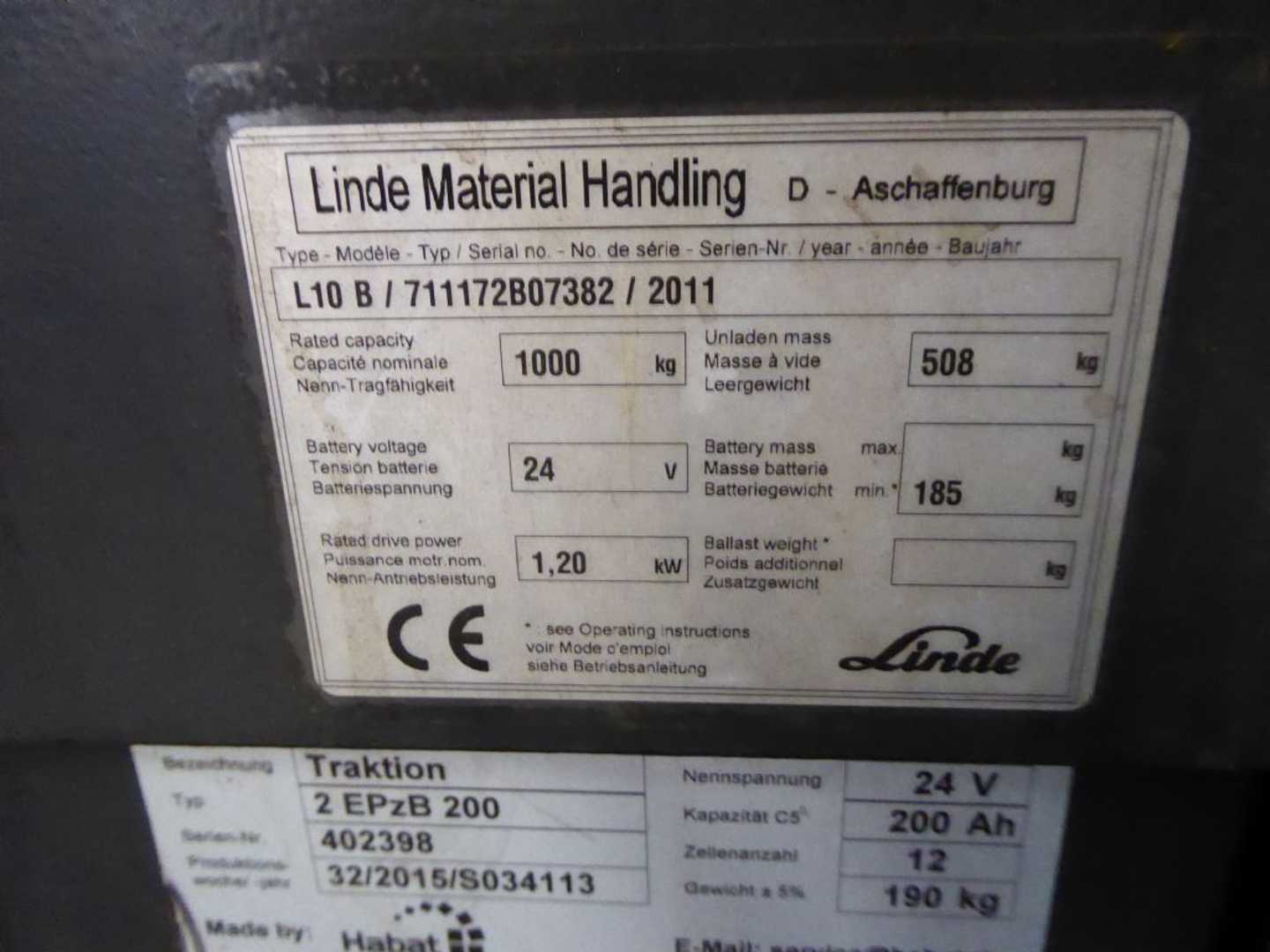 Used Forklift Linde L10B Aukšto kėlimo krautuvas su grąžulu (Image 2) Used Forklift Linde L10B Aukšto kėlimo krautuvas su grąžulu (Image 2)