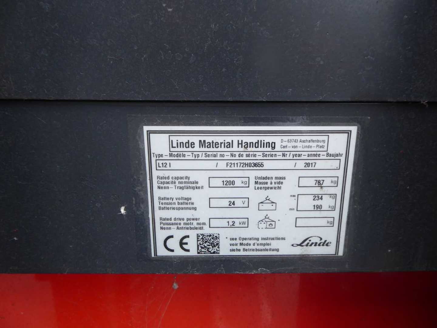 Used Forklift Linde L12L Aukšto kėlimo krautuvas su grąžulu (Image 7) Used Forklift Linde L12L Aukšto kėlimo krautuvas su grąžulu (Image 7)