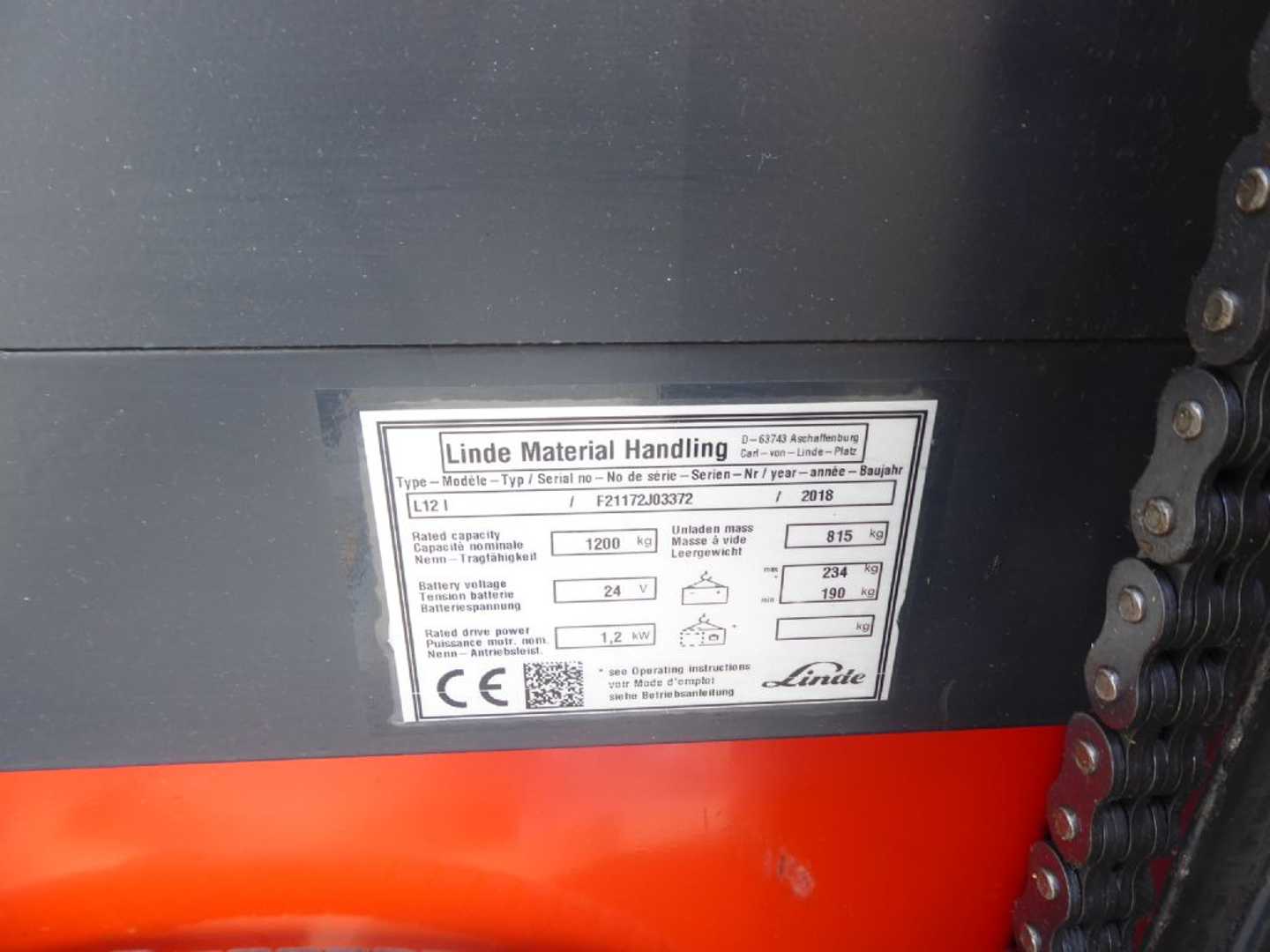 Used Forklift Linde L12 Aukšto kėlimo krautuvas su grąžulu (Image 3) Used Forklift Linde L12 Aukšto kėlimo krautuvas su grąžulu (Image 3)