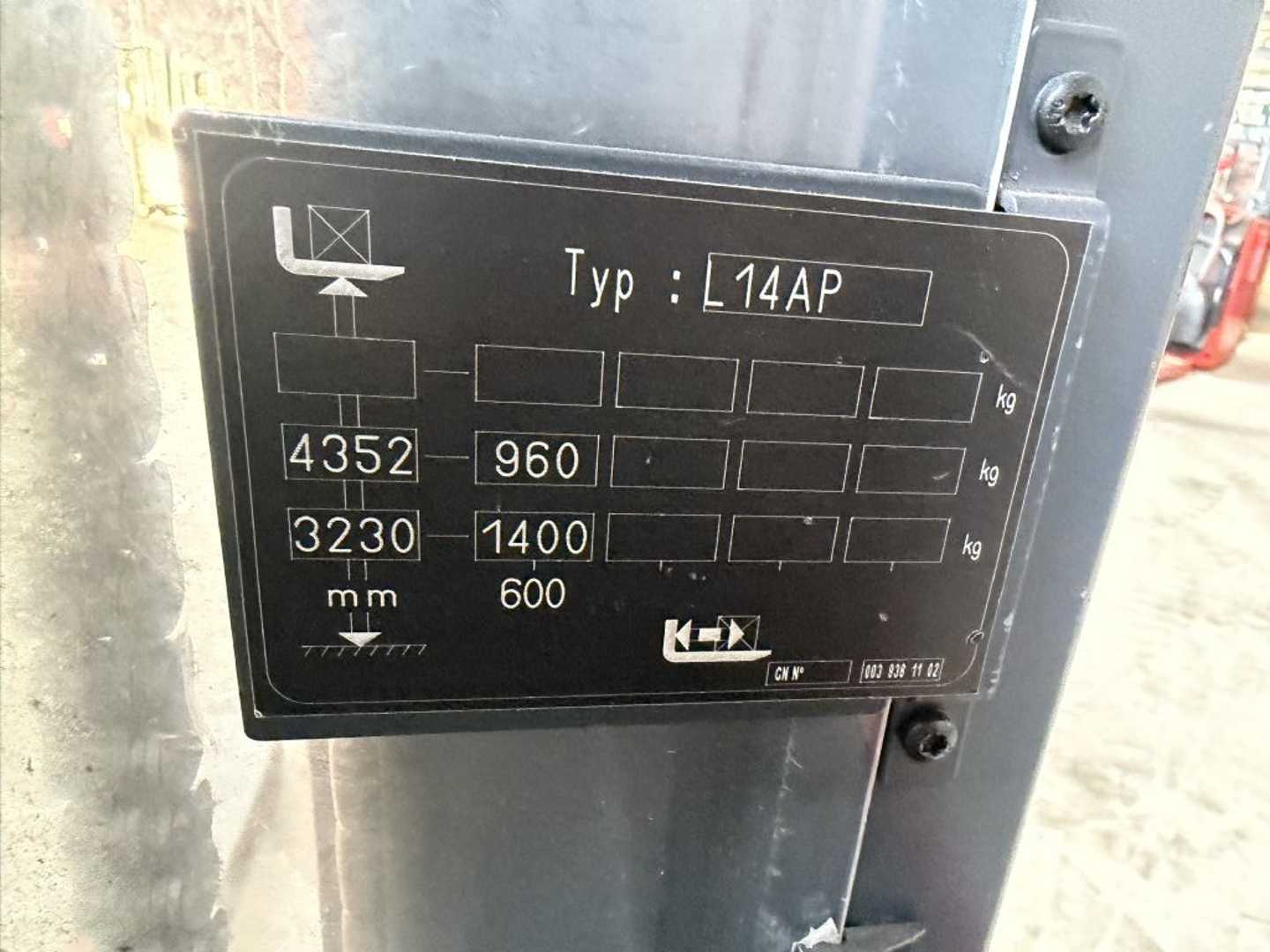 Used Forklift Linde L14AP Aukšto kėlimo krautuvas su grąžulu (Image 7) Used Forklift Linde L14AP Aukšto kėlimo krautuvas su grąžulu (Image 7)
