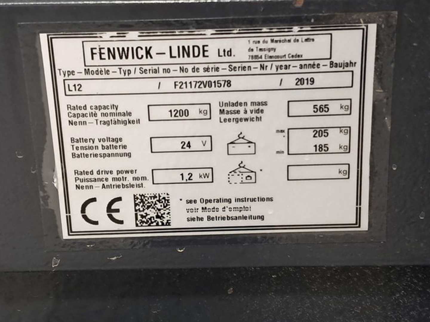 Used Forklift Linde L12 Aukšto kėlimo krautuvas su grąžulu (Image 10) Used Forklift Linde L12 Aukšto kėlimo krautuvas su grąžulu (Image 10)