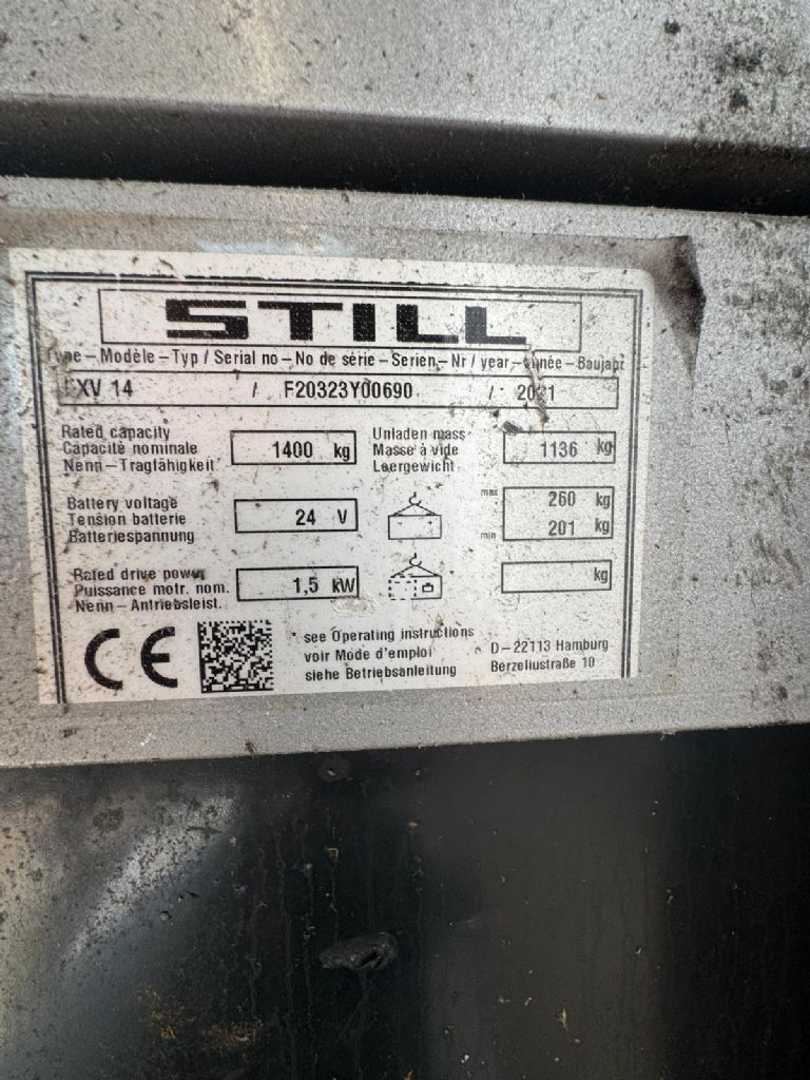 Used Forklift STILL EXV14 Aukšto kėlimo krautuvas su grąžulu (Image 3) Used Forklift STILL EXV14 Aukšto kėlimo krautuvas su grąžulu (Image 3)