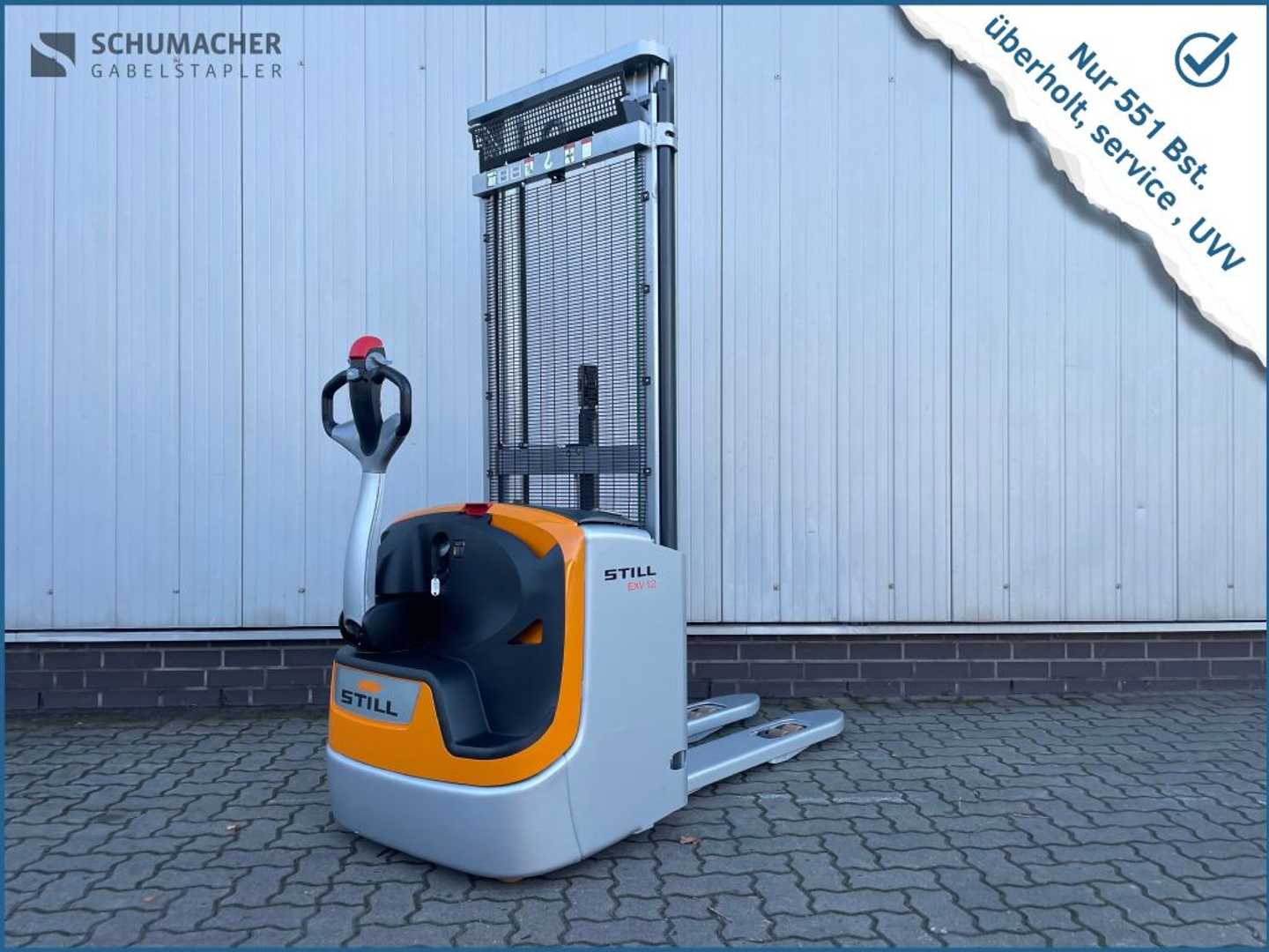 Used Forklift STILL EXV12i | Nur 551 Bst. Aukšto kėlimo krautuvas su grąžulu (Image 1) Used Forklift STILL EXV12i | Nur 551 Bst. Aukšto kėlimo krautuvas su grąžulu (Image 1)